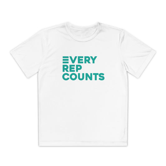 Youth Every Rep Counts Tee (teal)