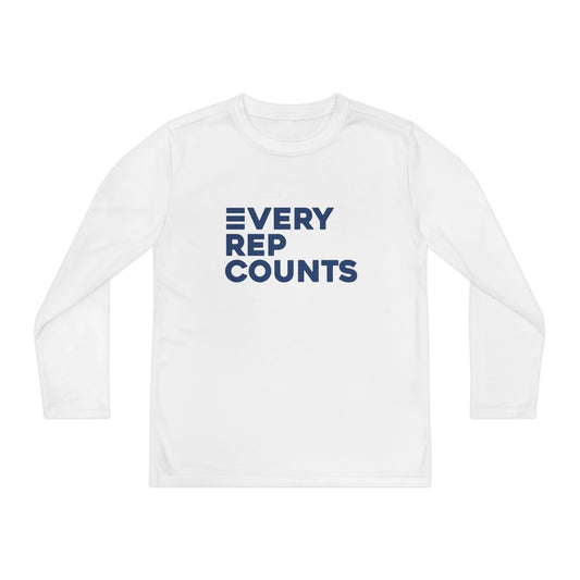 Youth Every Rep Counts Long Sleeve Tee (navy blue)