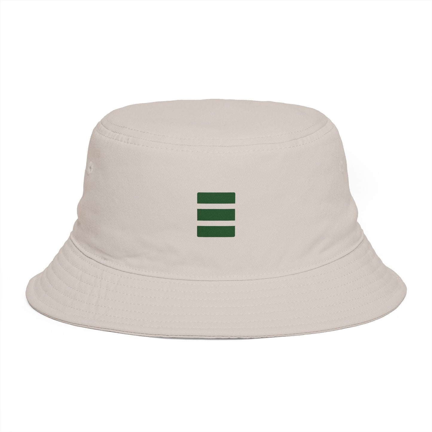 Bucket Hat — Minimalist Green Equal Bars Logo