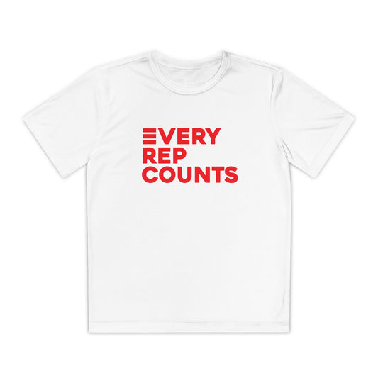 Youth Every Rep Counts tee (red)